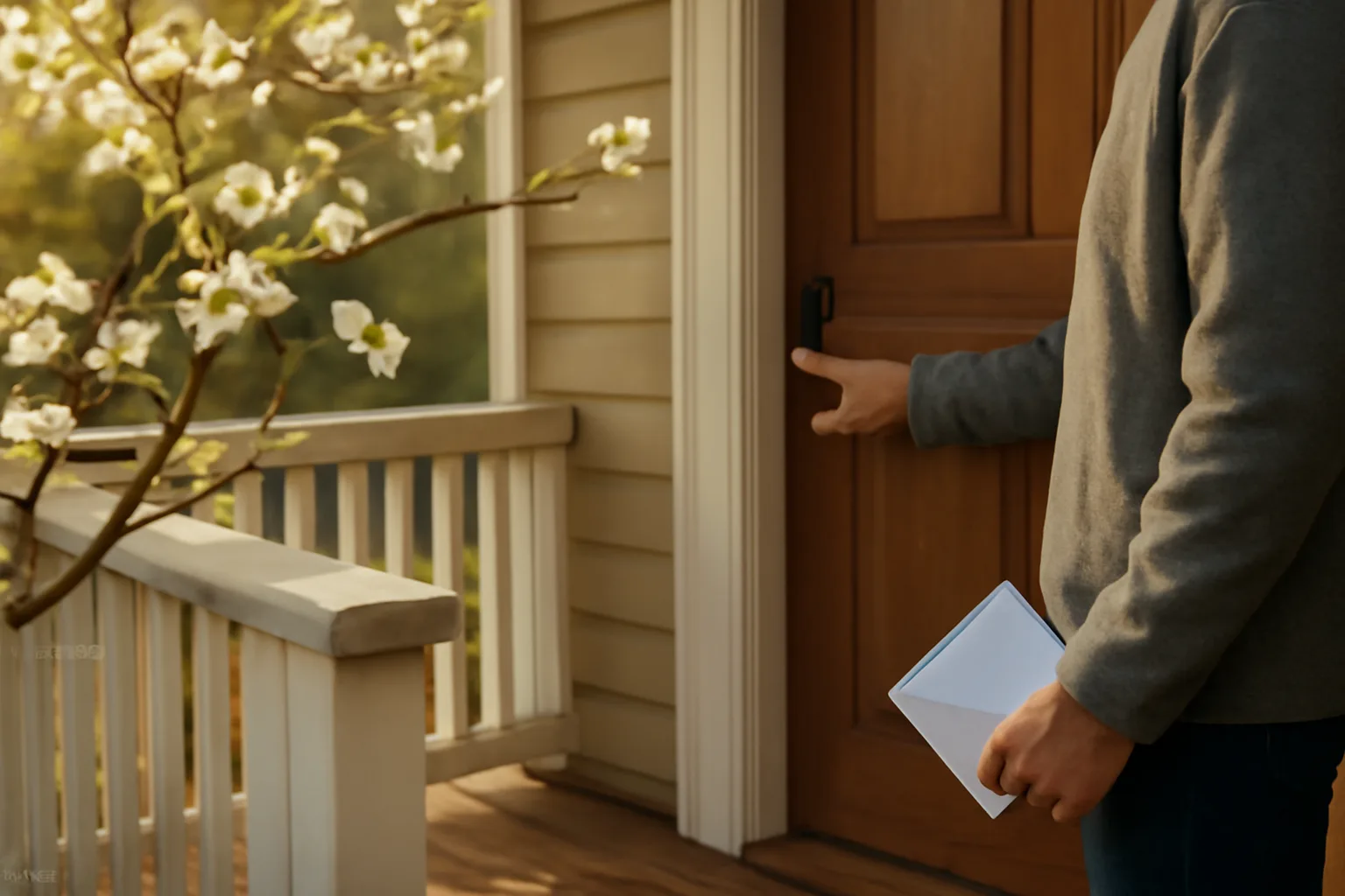 Process server at a Decatur porch in a Georgia renewal year